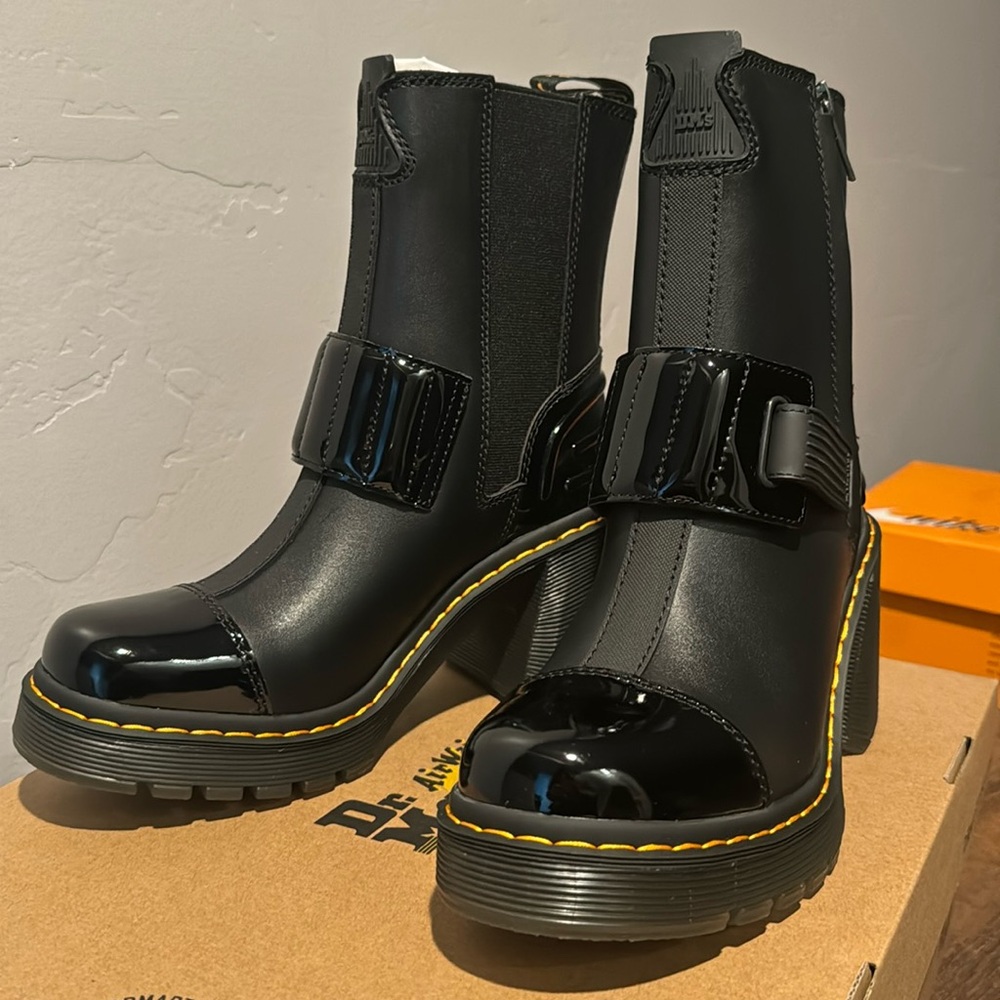 Dr. Martens Black Heeled Boots